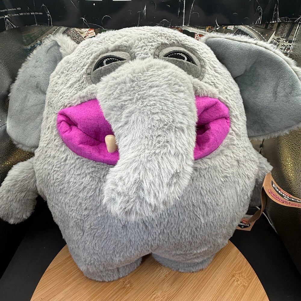 Fuggler Chunky Fuggs 15" Elephant Monster Trunkles Squishy Plush Funny Tooth NEW